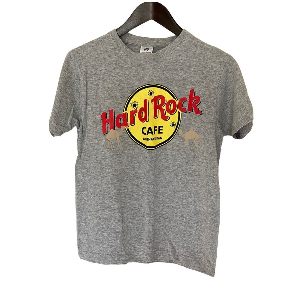 Hard Rock Cafe Afghanistan Gray Short Sleeve T-Shirt Men's Size Small Cotton
